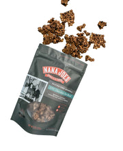 Load image into Gallery viewer, EPIC Chocolate Oat Blend by Nana Joes Granola, a bag spilling onto a white background