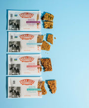 Load image into Gallery viewer, Assorted Nana Joes Granola Bars on a blue background
