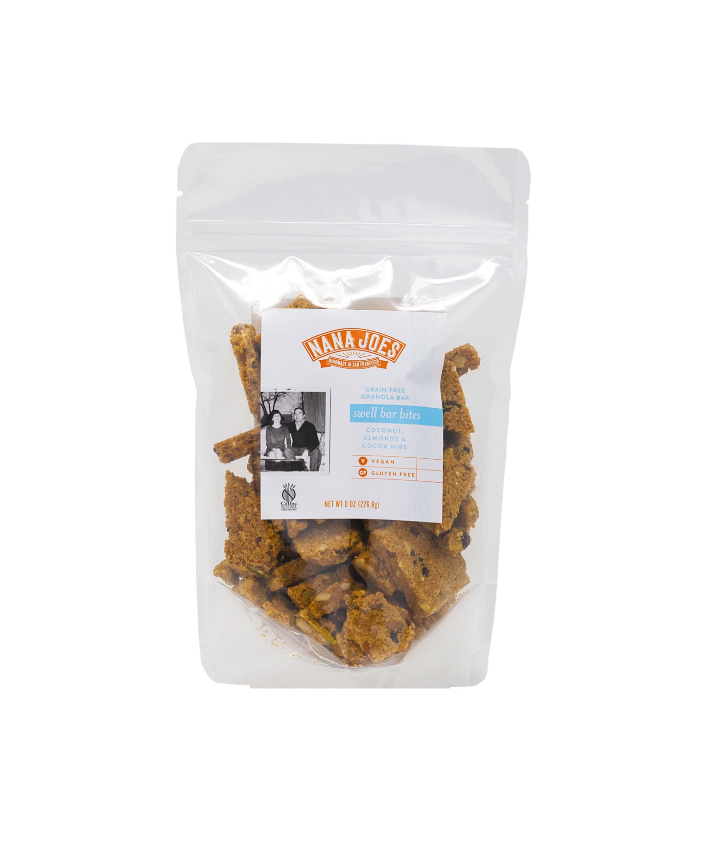 Swell Grain Free Bar Bites by Nana Joes Granola, front on white background