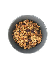 Load image into Gallery viewer, Nana Joes Granola Paleo Sunrise Cranberry blend granola in a grey bowl on a white background
