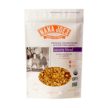 Load image into Gallery viewer, Organic Unsweetened Gluten Free Muesli Savory Blend with Almonds, Pecans and Cashew, no refined sugar, USDA organic, certified gluten free and Non-GMO verified
